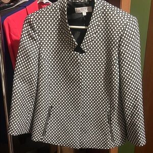 Kasper Monochrome Geometric Women's Blazer